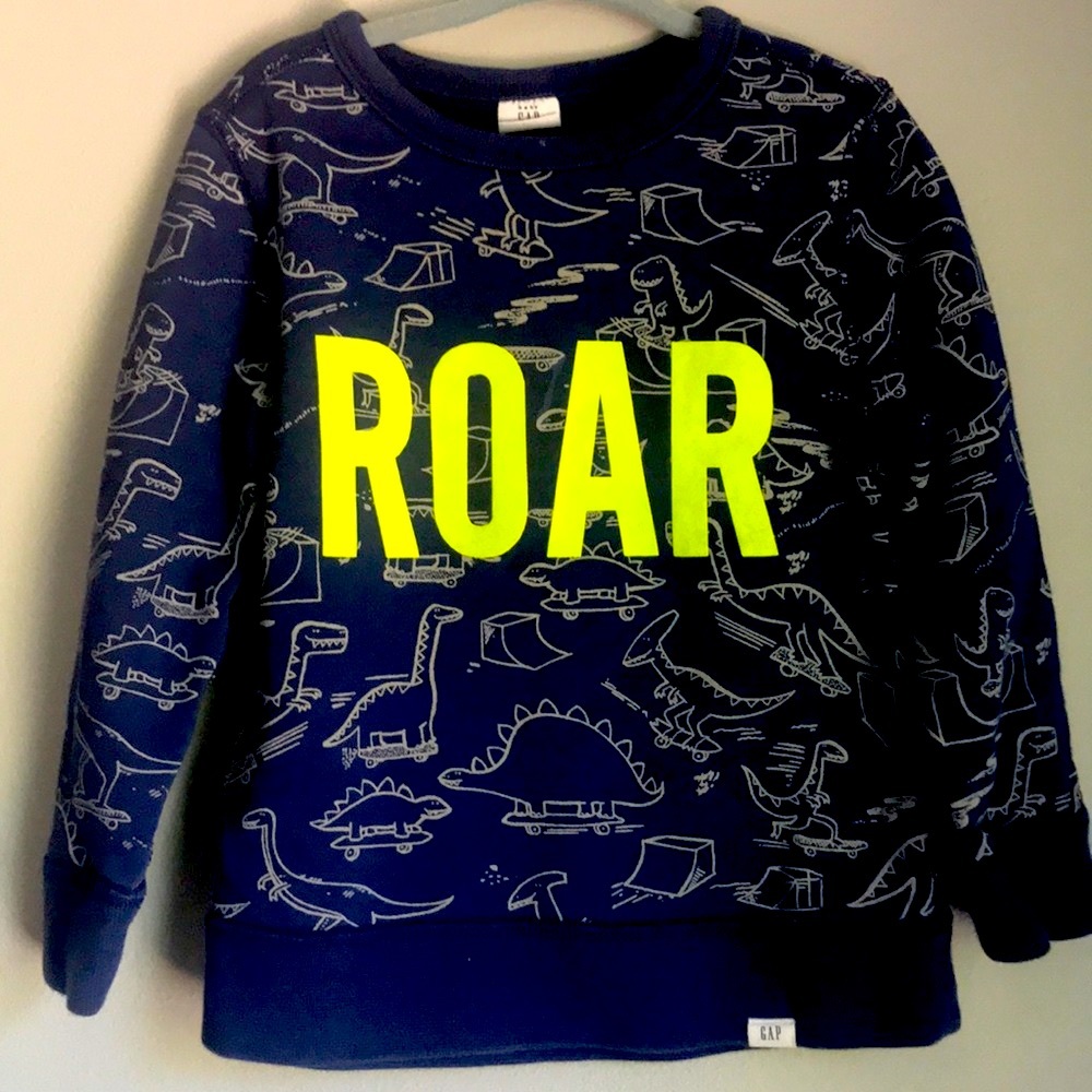 Little Boys GAP sweatshirt, DINO print.🦖 🦕